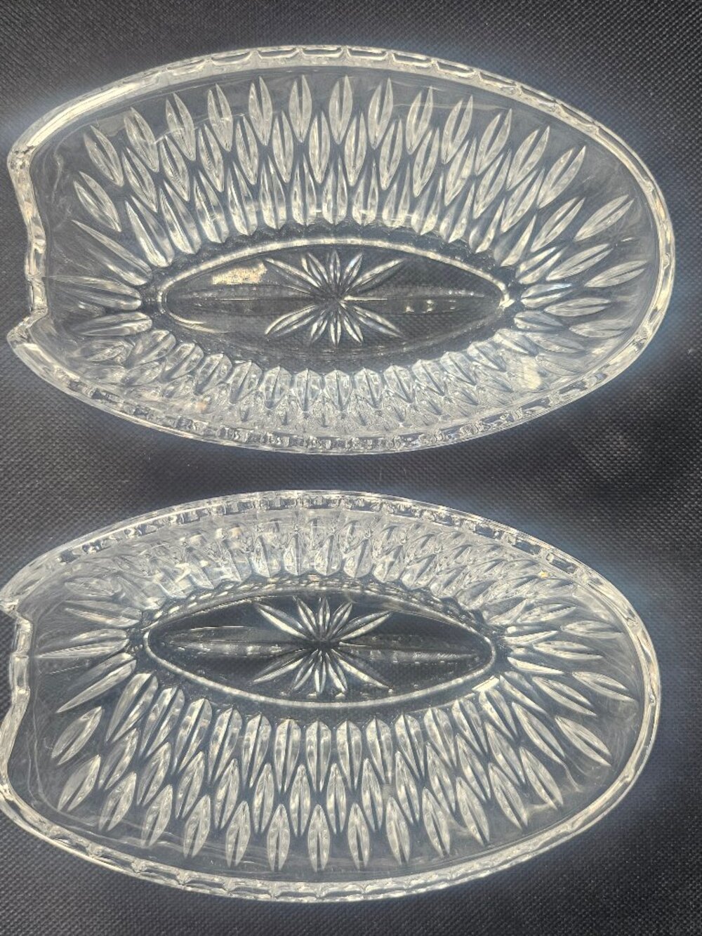 Vintage Princess House Royal Highlights Lead Crystal Spoon Fork Utensil Holders